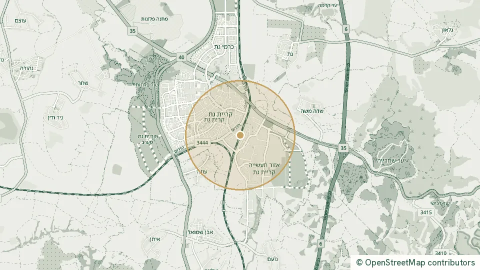 Carte de Kiryat Gat : l’adresse exacte est réservée aux abonnés