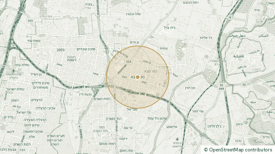 Carte de Kfar Saba : l’adresse exacte est réservée aux abonnés