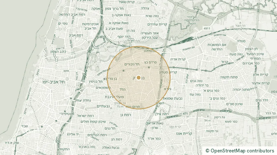 Carte de Bnei Brak : l’adresse exacte est réservée aux abonnés