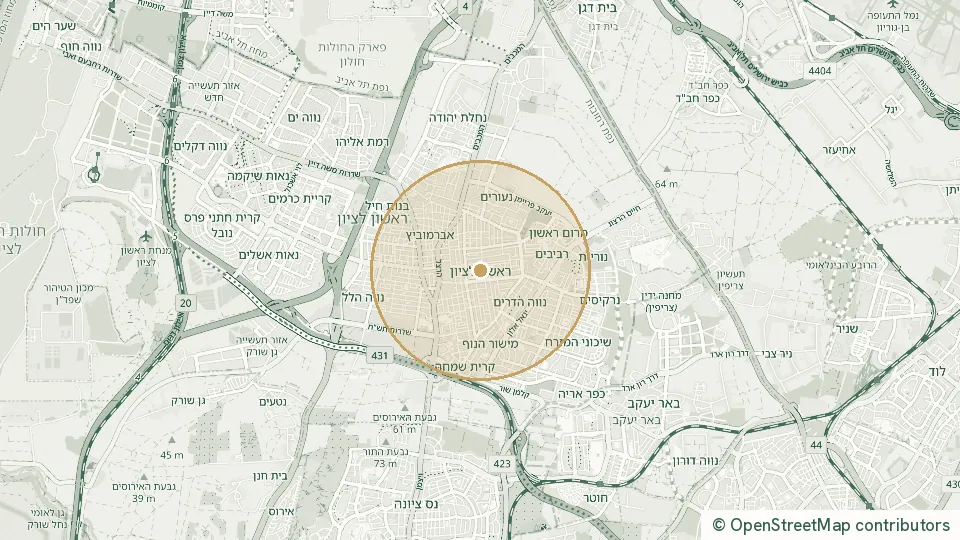 Carte de Rishon LeZion : l’adresse exacte est réservée aux abonnés